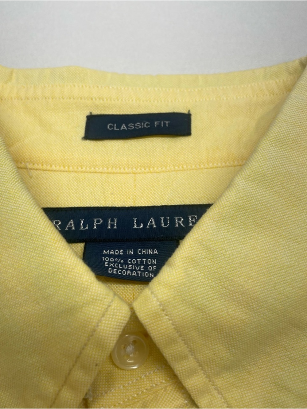 Ralph Lauren Women’s Classic Fit Light Yellow Button-Down Oxford Shirt size 16 - Picture 4 of 11